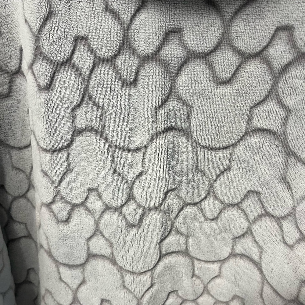 Disney Soft Gray Faux Fur Blanket